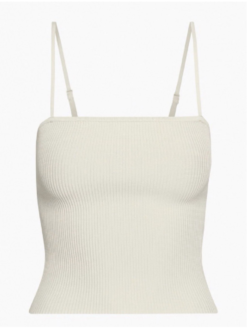 Aritzia Babaton Sculpt Knit Cami Tank Matte Pearl - Size XL
